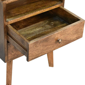 Platform Bedside Table | Raised Base Design | Compact Bedroom Storage
