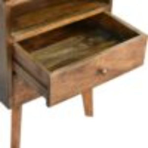 Platform Bedside Table | Raised Base Design | Compact Bedroom Storage