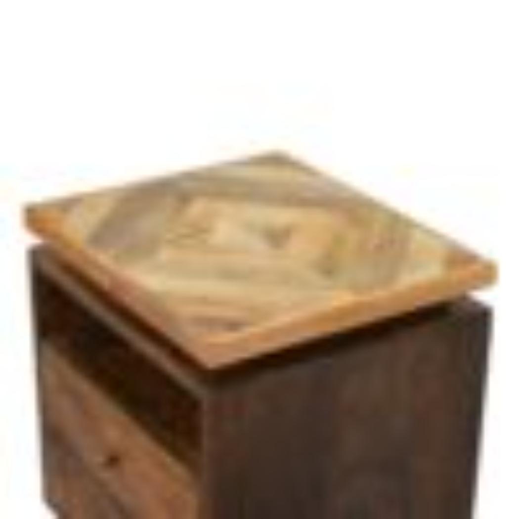 Platform Bedside Table | Raised Base Design | Compact Bedroom Storage