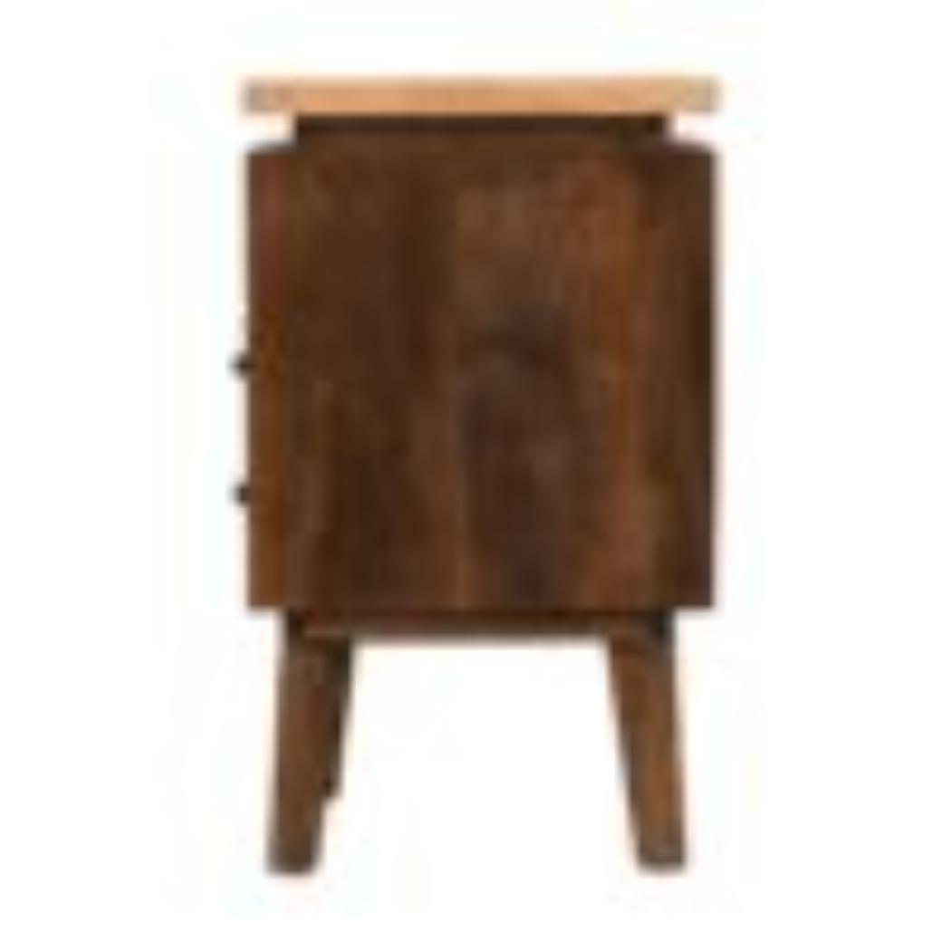 Platform Bedside Table | Raised Base Design | Compact Bedroom Storage