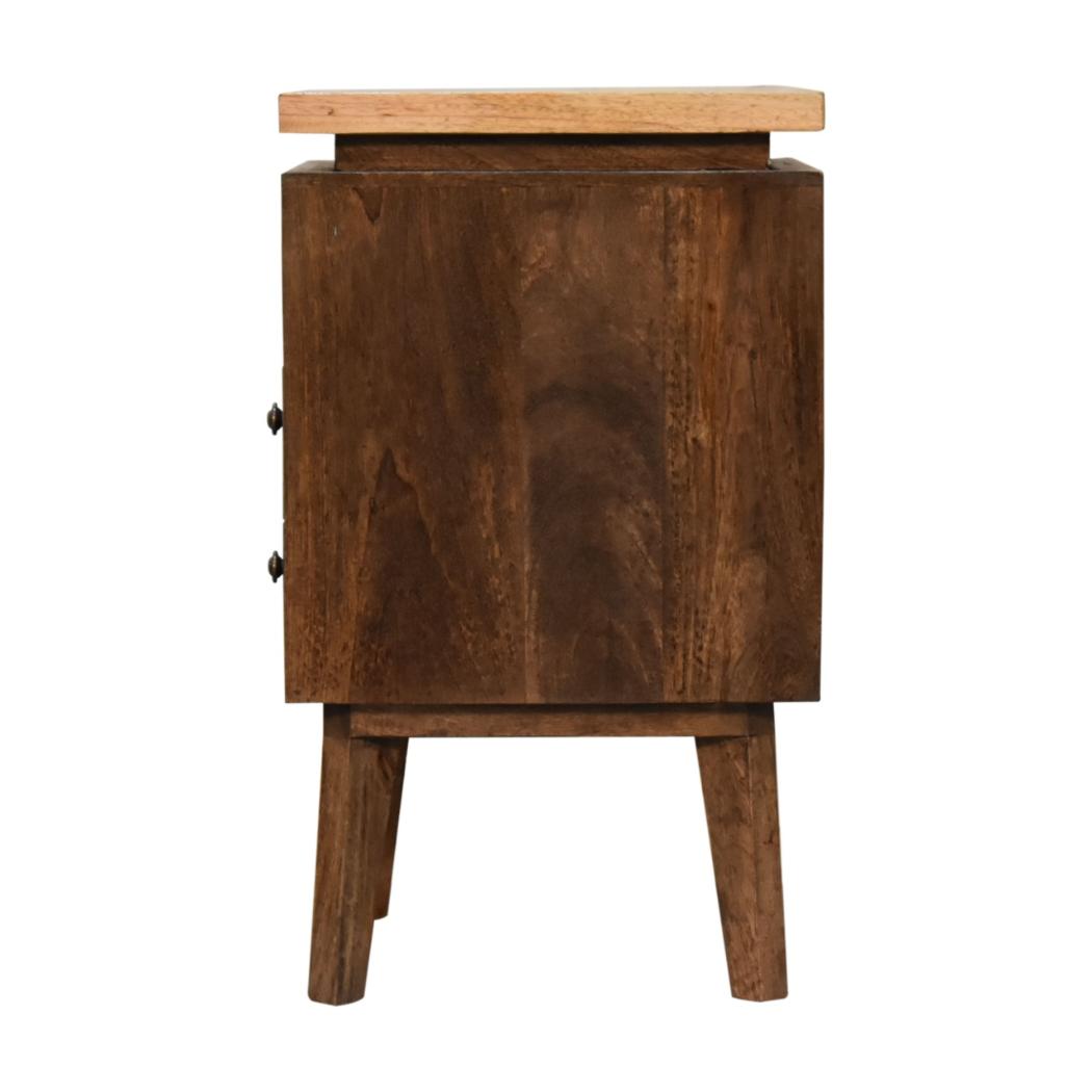 Platform Bedside Table | Raised Base Design | Compact Bedroom Storage
