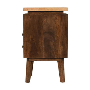 Platform Bedside Table | Raised Base Design | Compact Bedroom Storage