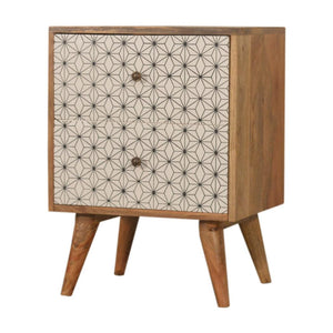 Prima 2 Drawer Bedside Table | Solid Mango Wood | Compact Bedroom Storage