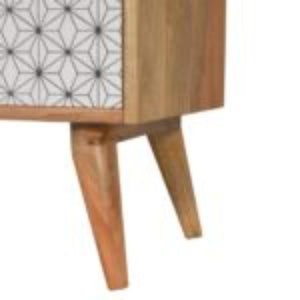 Prima 2 Drawer Bedside Table | Solid Mango Wood | Compact Bedroom Storage