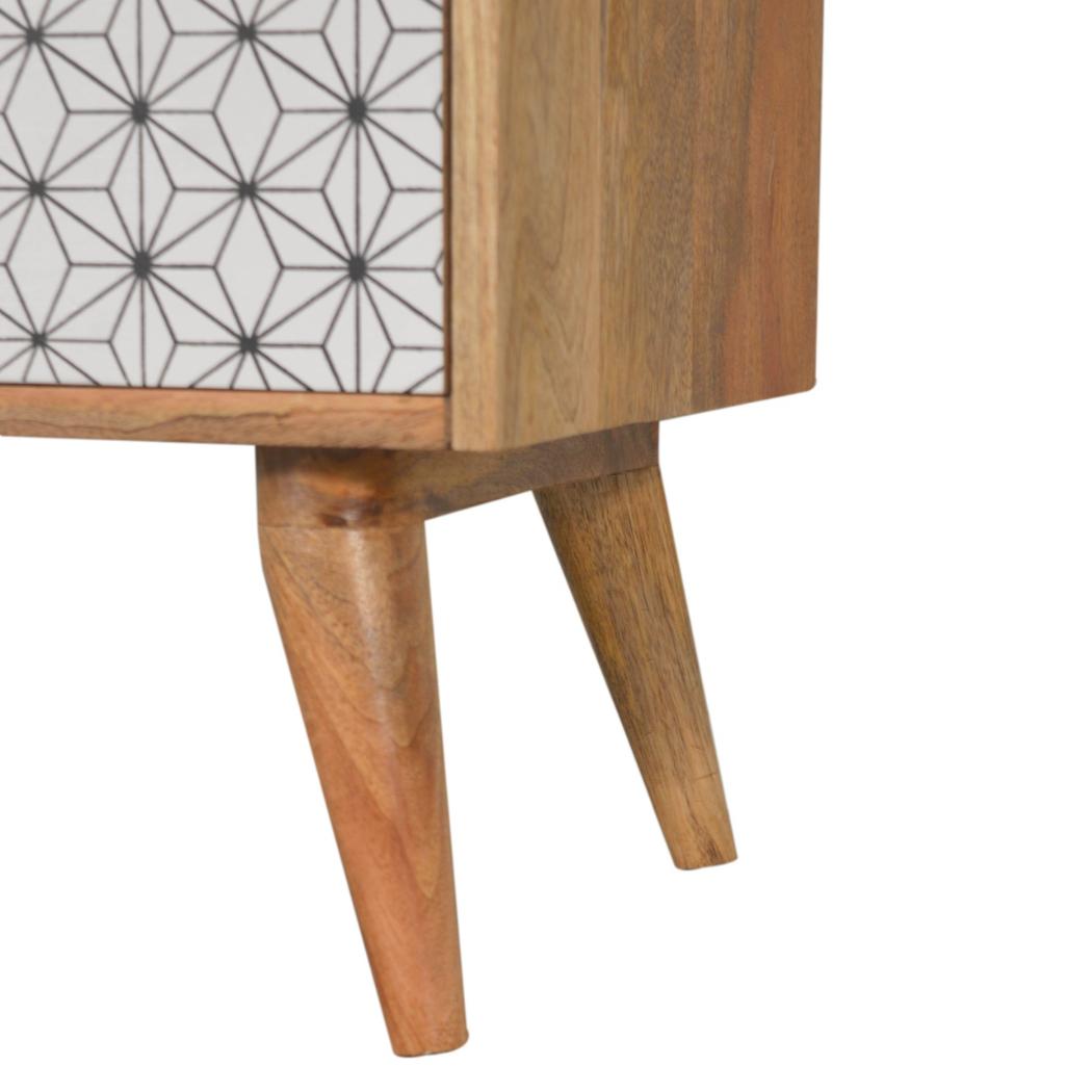 Prima 2 Drawer Bedside Table | Solid Mango Wood | Compact Bedroom Storage