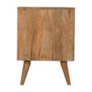Prima 2 Drawer Bedside Table | Solid Mango Wood | Compact Bedroom Storage