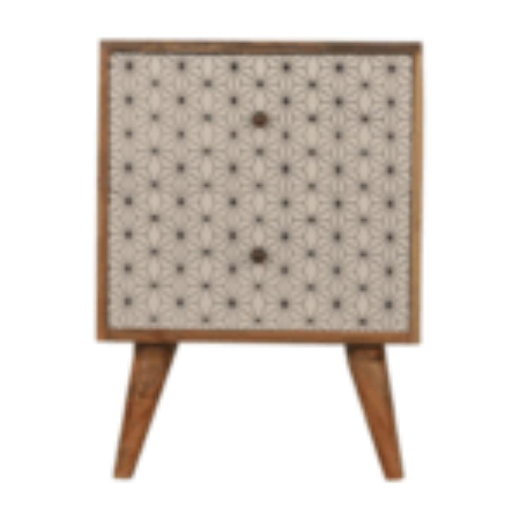 Prima 2 Drawer Bedside Table | Solid Mango Wood | Compact Bedroom Storage