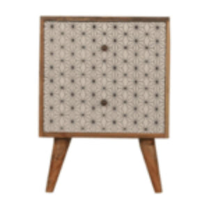 Prima 2 Drawer Bedside Table | Solid Mango Wood | Compact Bedroom Storage