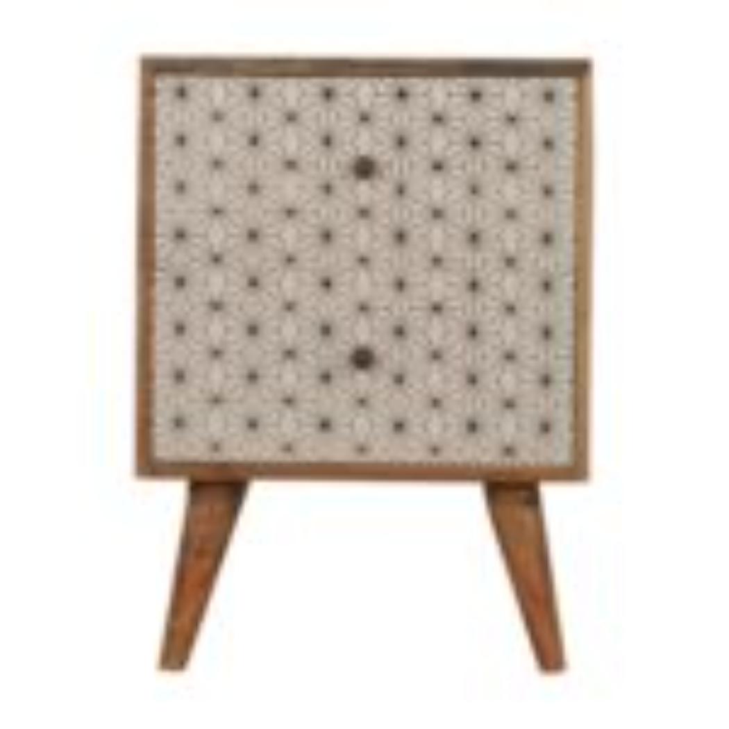Prima 2 Drawer Bedside Table | Solid Mango Wood | Compact Bedroom Storage