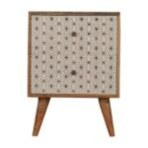 Prima 2 Drawer Bedside Table | Solid Mango Wood | Compact Bedroom Storage