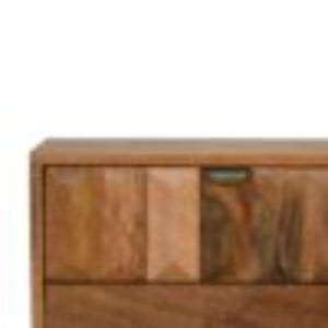 Prism Bedside Table | Oak-Inspired Finish | Geometric Bedroom Storage