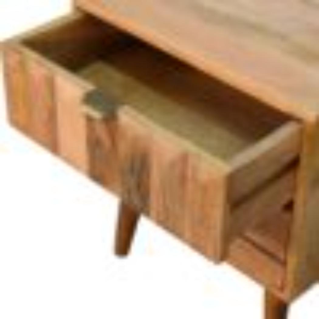 Prism Bedside Table | Oak-Inspired Finish | Geometric Bedroom Storage
