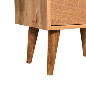 Prism Bedside Table | Oak-Inspired Finish | Geometric Bedroom Storage