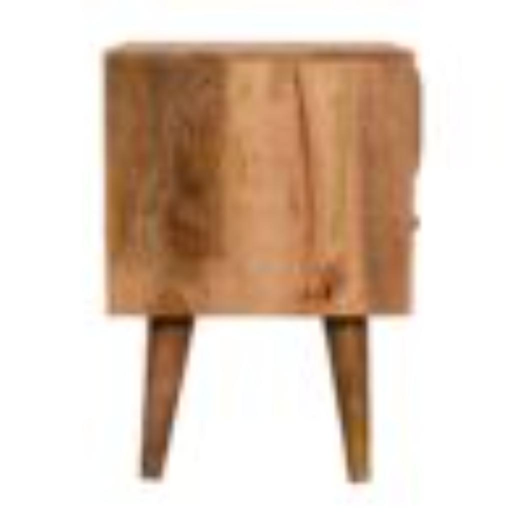 Prism Bedside Table | Oak-Inspired Finish | Geometric Bedroom Storage