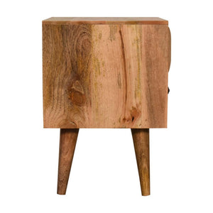 Prism Bedside Table | Oak-Inspired Finish | Geometric Bedroom Storage