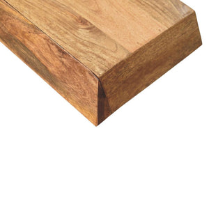 Prisma Wall-Mounted Storage Unit | Solid Mango Wood | Geometric Front | Floating Cabinet