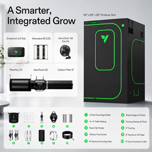 PRO Tunable-Spectrum Grow Tent System | 4x4 ft | 550W LED | 360° Airflow