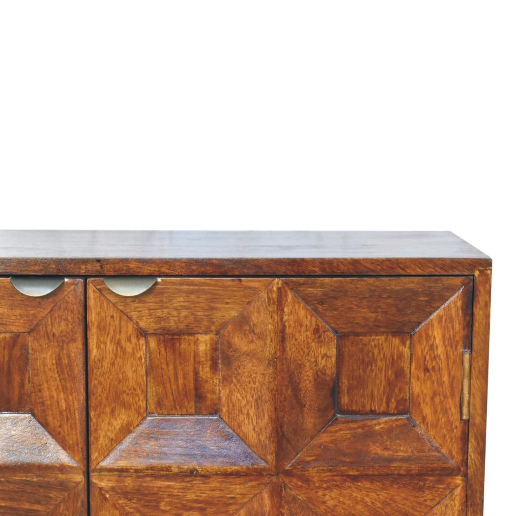 Quad Storage Cabinet | Solid Mango Wood | Contemporary Design