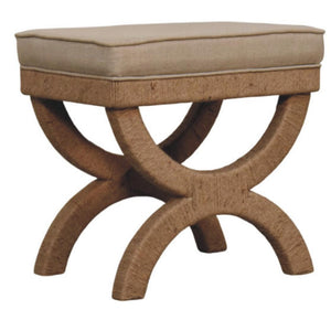 Rattan Arch Bench | Natural Texture | Relaxed Statement Seating