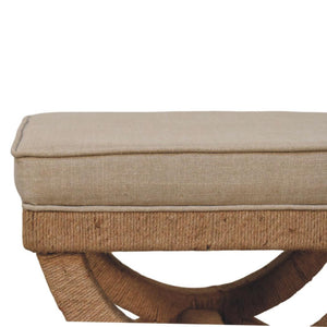 Rattan Arch Bench | Natural Texture | Relaxed Statement Seating