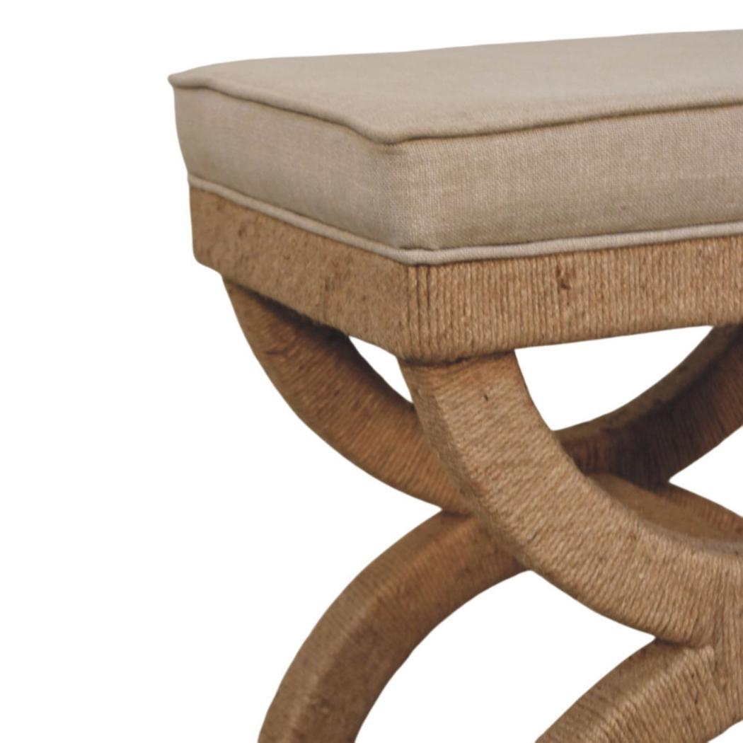 Rattan Arch Bench | Natural Texture | Relaxed Statement Seating