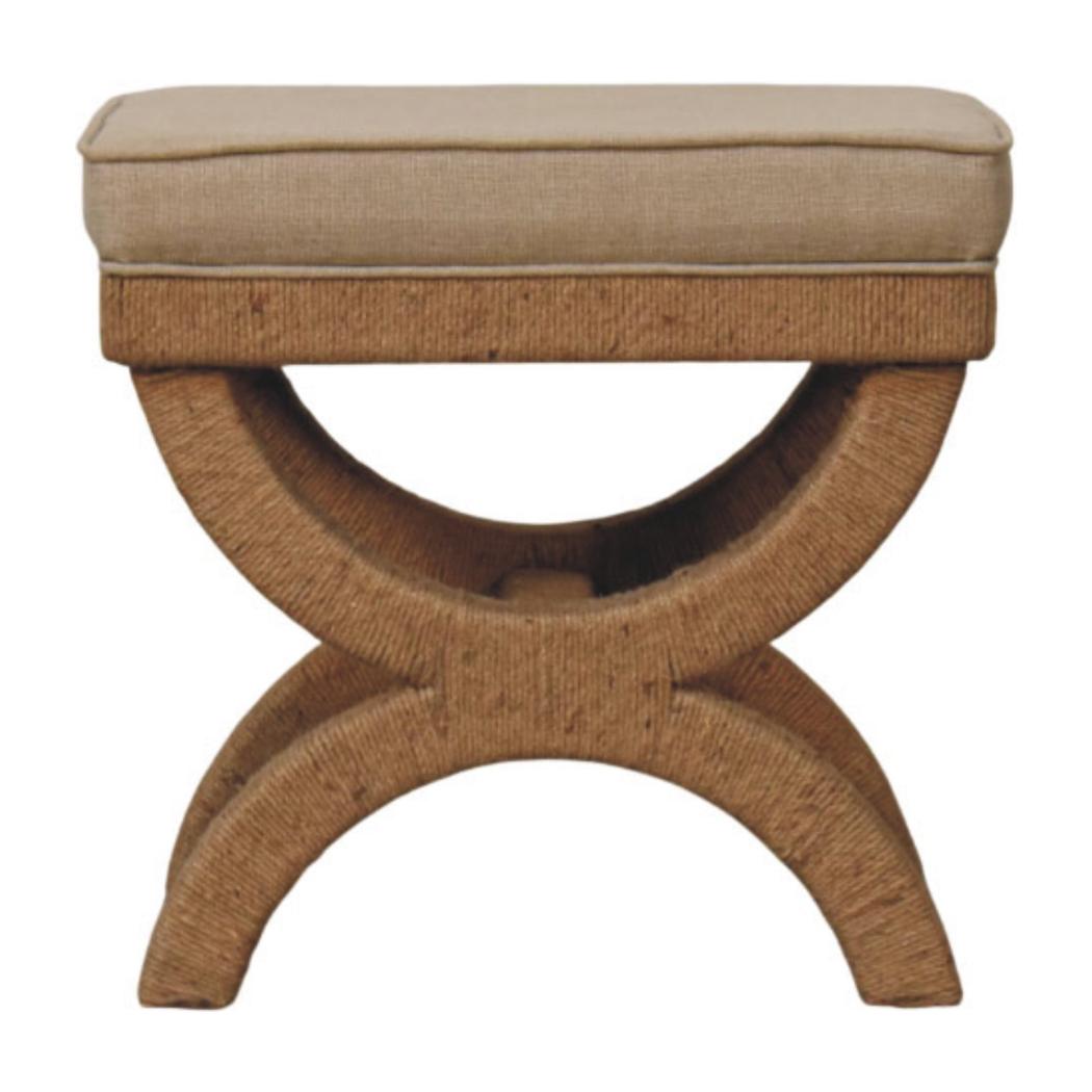 Rattan Arch Bench | Natural Texture | Relaxed Statement Seating