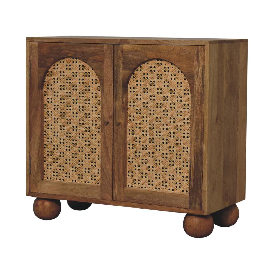 Rattan Ball Cabinet | Natural | Sculptural Ball Detail