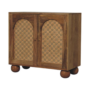 Rattan Ball Cabinet | Natural | Sculptural Ball Detail