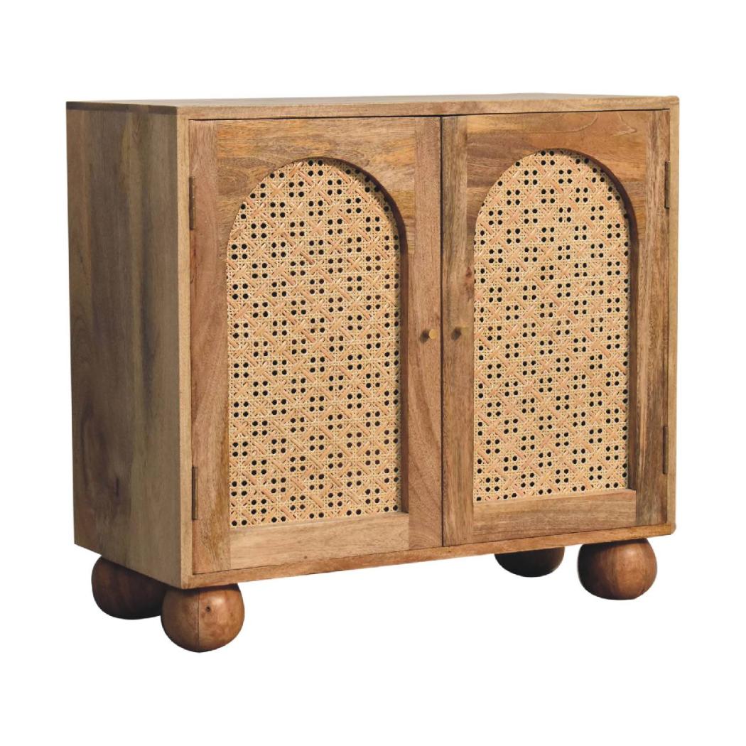 Rattan Ball Cabinet | Natural | Sculptural Ball Detail