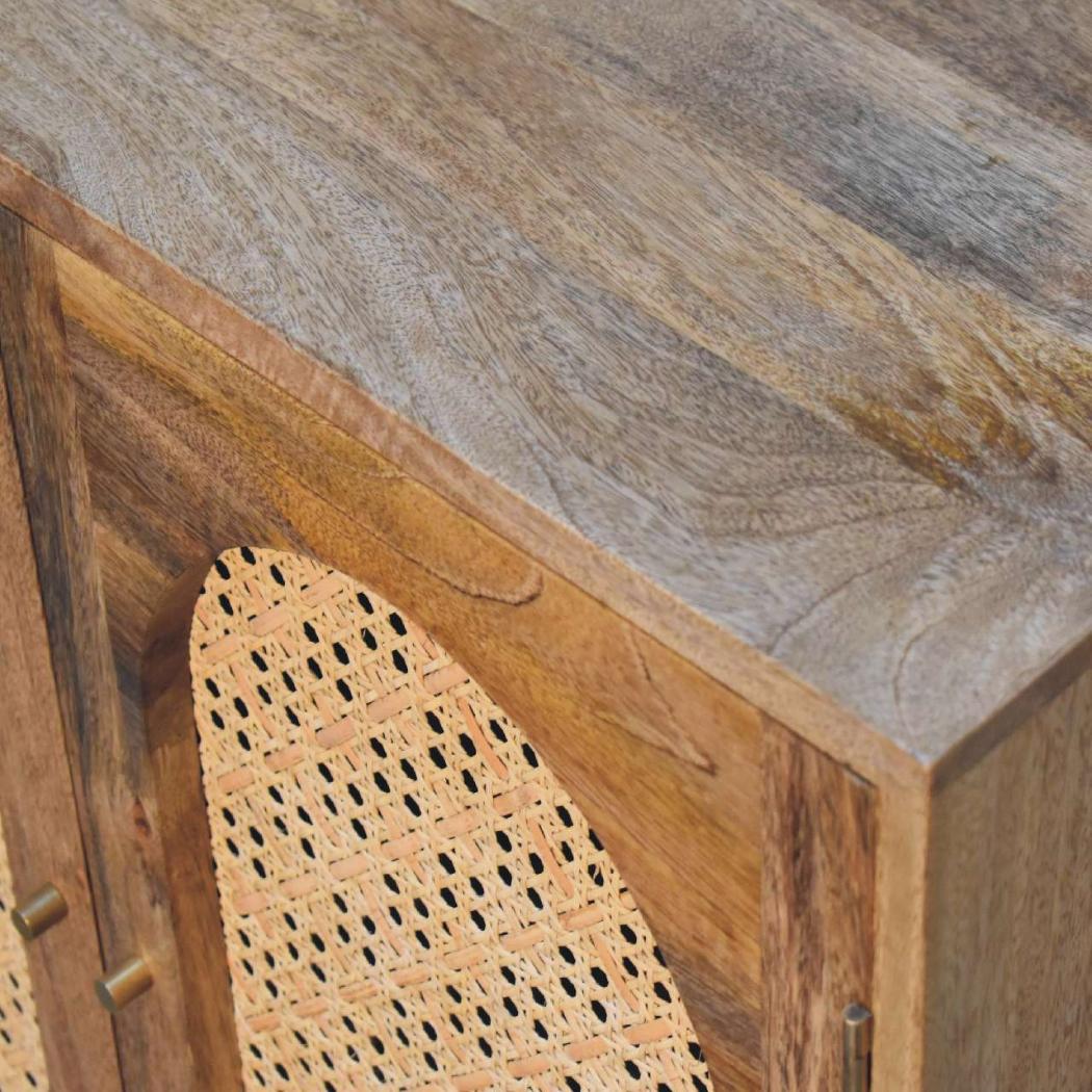 Rattan Ball Cabinet | Natural | Sculptural Ball Detail