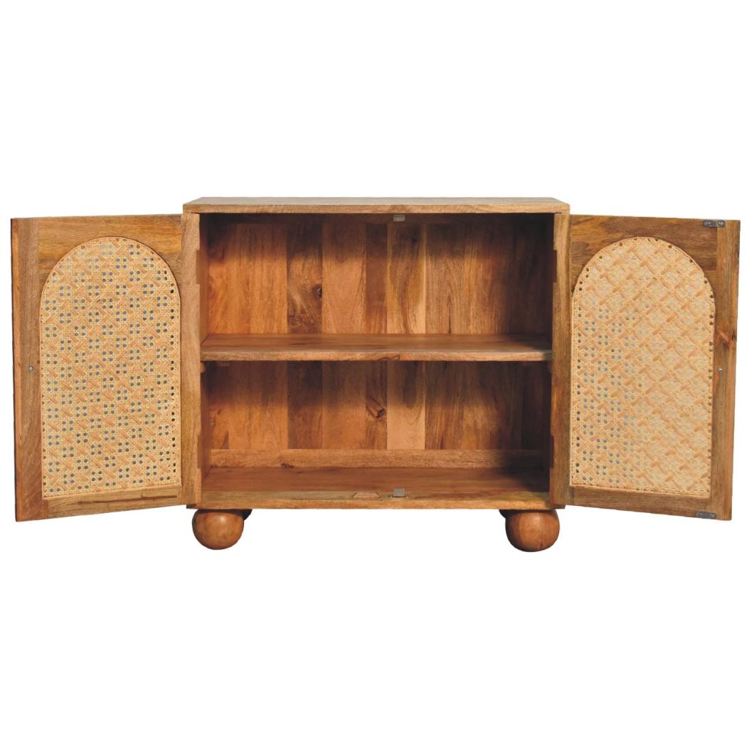 Rattan Ball Cabinet | Natural | Sculptural Ball Detail