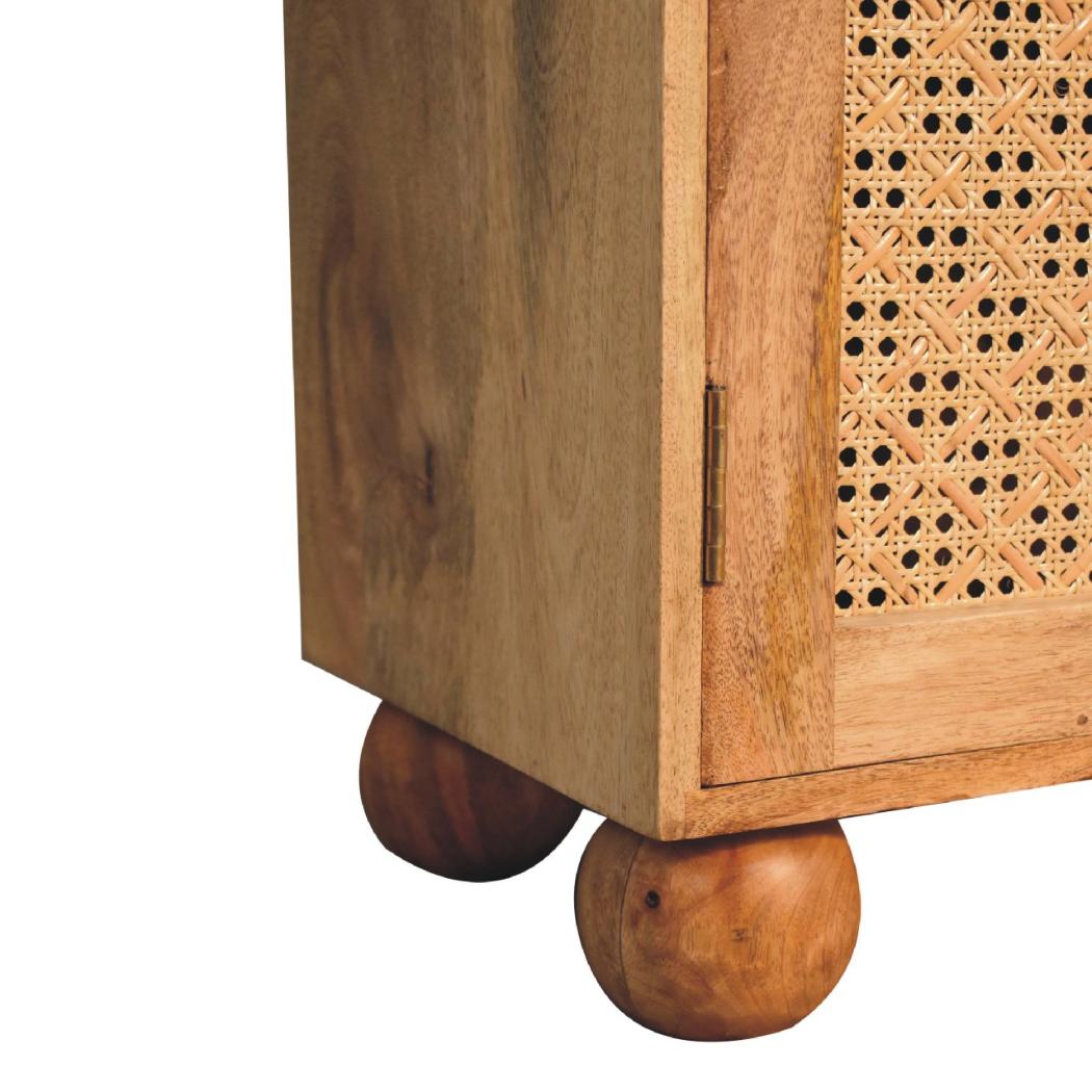 Rattan Ball Cabinet | Natural | Sculptural Ball Detail