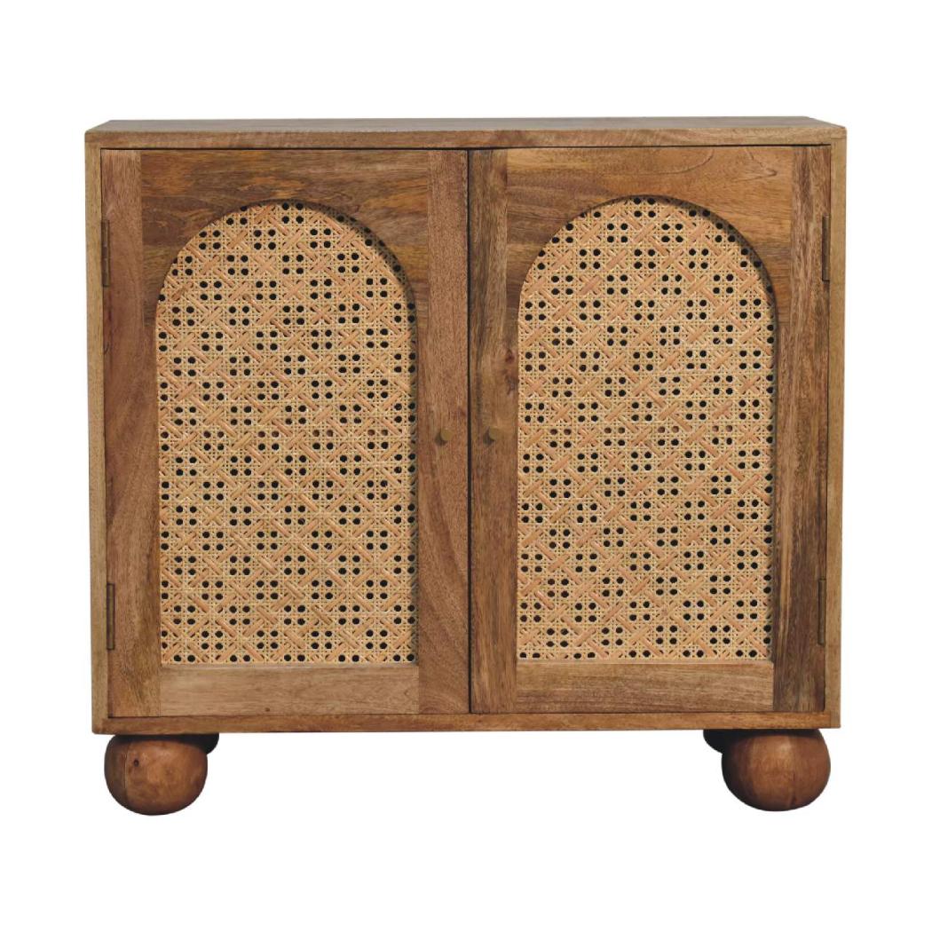 Rattan Ball Cabinet | Natural | Sculptural Ball Detail