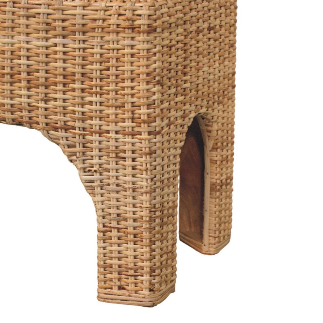 Rattan Harmony Cabinet | Solid Mango Wood | Natural Cane Front | Artisan Storage Furniture