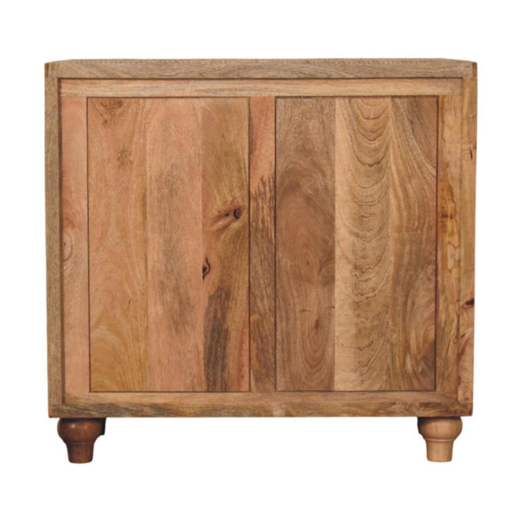 Rattan Oak 2-Door Cabinet | Textured Doors | Versatile Storage Furniture