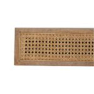 Rattan Wall-Mounted Bedside Table | Solid Mango Wood | Woven Storage Design