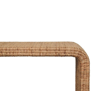Rattan Weave Bench | Solid Mango Wood | Natural Woven Seat