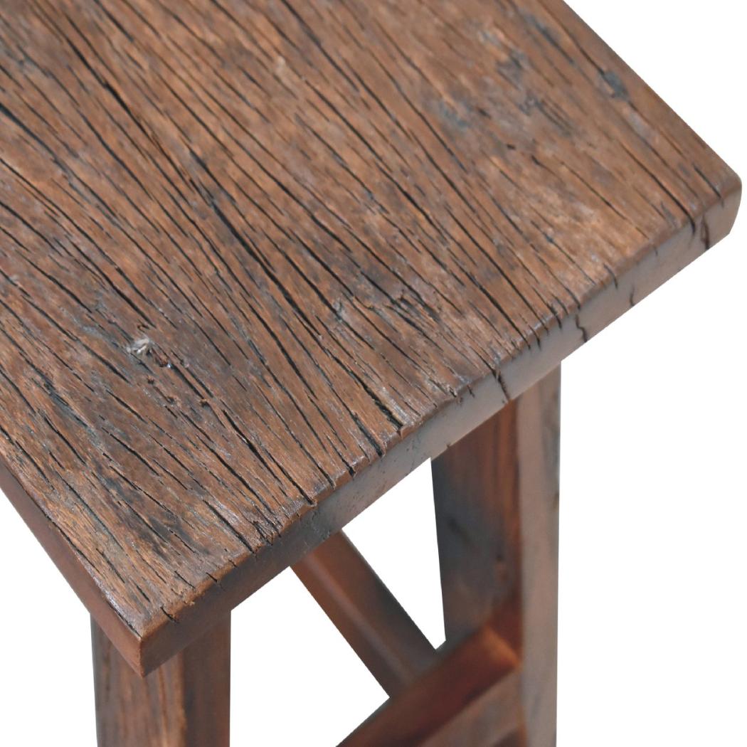 Reclaimed High Stool | Reclaimed Teak, Oak & Pine | Natural Finish | Counter & Bar Seating