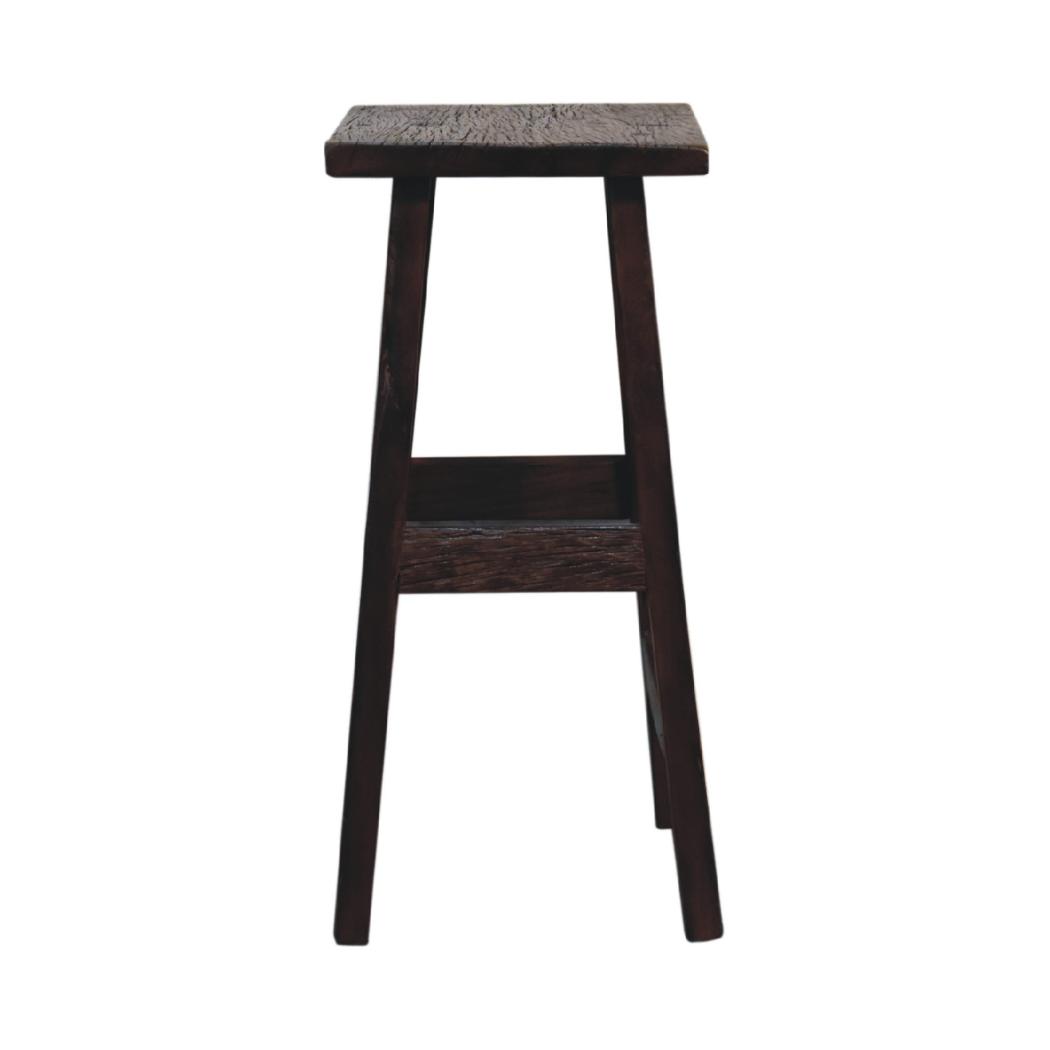 Reclaimed High Stool | Reclaimed Teak, Oak & Pine | Natural Finish | Counter & Bar Seating