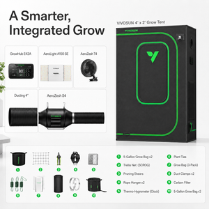 Rectangular PRO Smart Grow Tent Kit | 4x2 ft | 240W Tunable LED