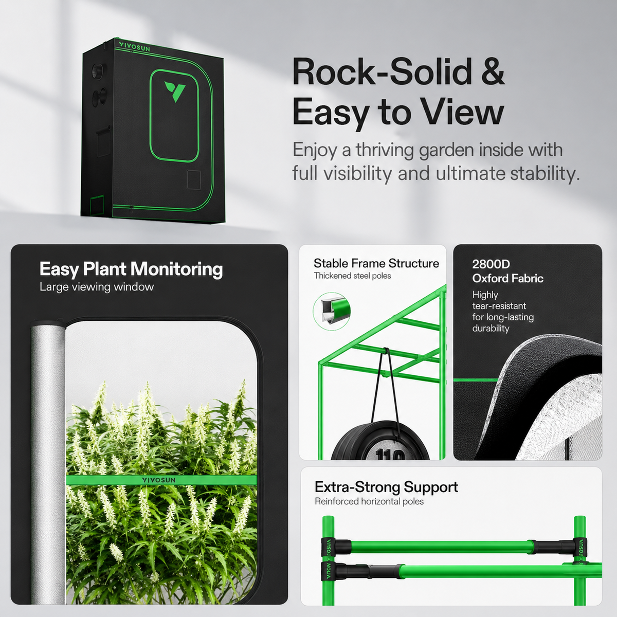 Rectangular PRO Smart Grow Tent Kit | 4x2 ft | 240W Tunable LED
