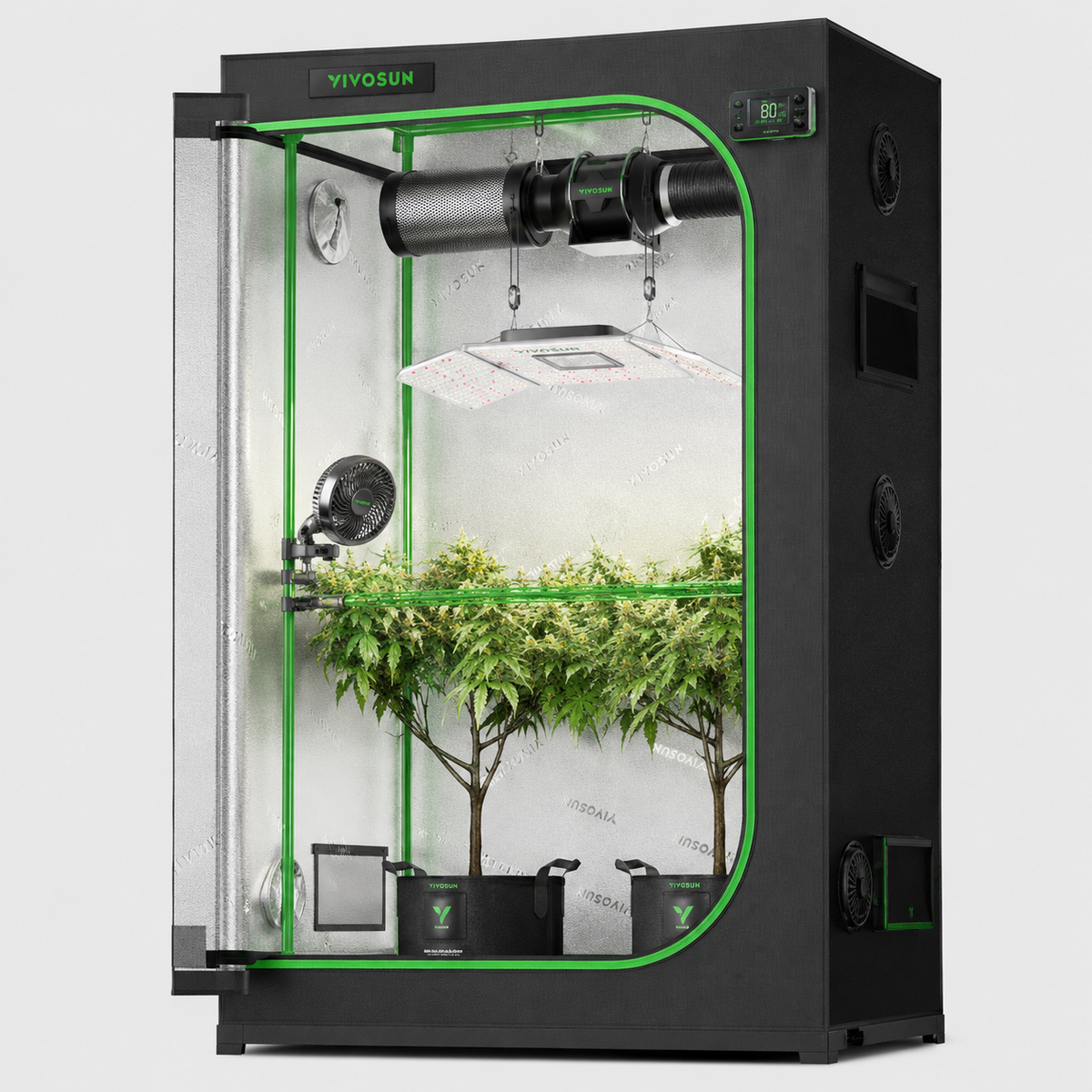 Rectangular PRO Smart Grow Tent Kit | 4x2 ft | 240W Tunable LED