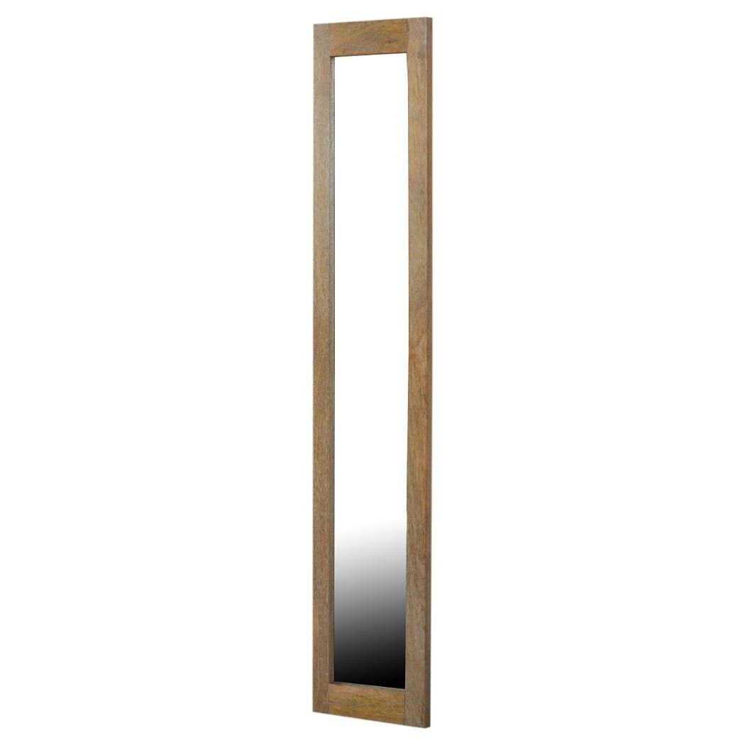 Rectangular Wooden Mirror | Natural Frame | Versatile Wall Accent