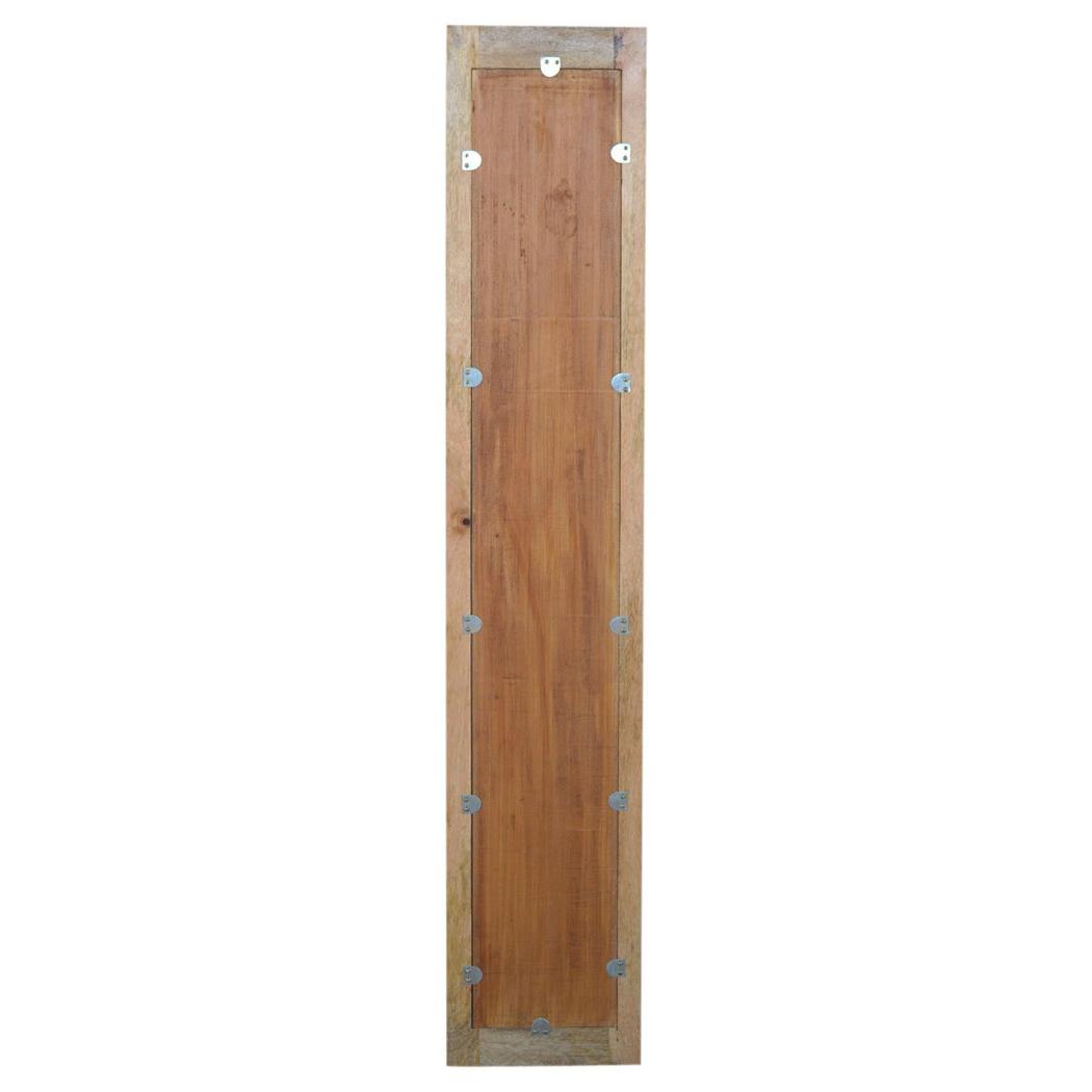 Rectangular Wooden Mirror | Natural Frame | Versatile Wall Accent