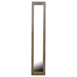 Rectangular Wooden Mirror | Natural Frame | Versatile Wall Accent