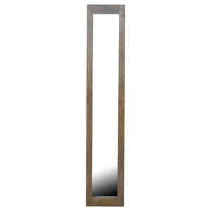 Rectangular Wooden Mirror | Natural Frame | Versatile Wall Accent