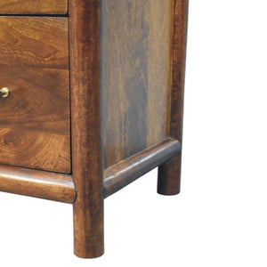 Regency Chest of Drawers | Solid Mango Wood | Chestnut Finish | 3 Drawers