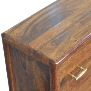Regency Chest of Drawers | Solid Mango Wood | Chestnut Finish | 3 Drawers