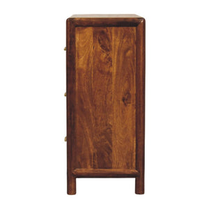 Regency Chest of Drawers | Solid Mango Wood | Chestnut Finish | 3 Drawers