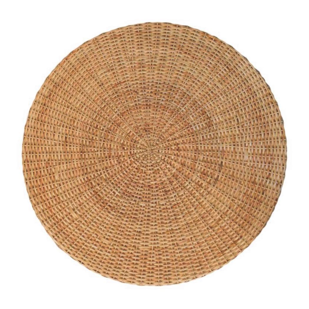 Regency Round Woven Coffee Table | Solid Mango Wood | Ball Feet | Textured Centre Table